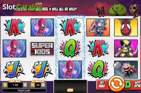 Game Workflow screen . Super Kids slot
