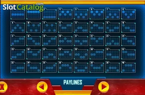Paytable 2. Action Heroes slot
