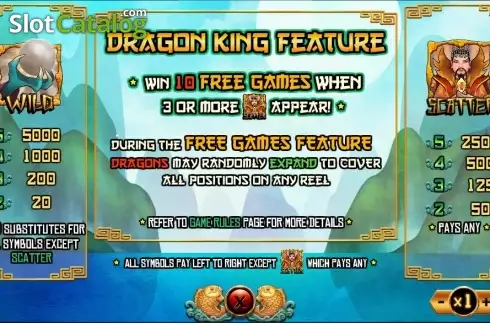 Bildschirm5. Dragon King (Swintt) slot