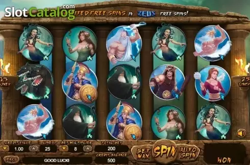 Game Workflow screen . Zeus Vs Hades slot