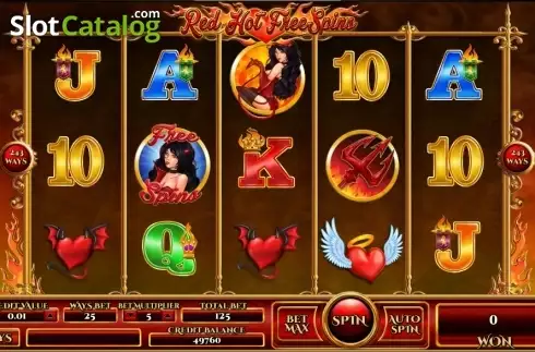 Game Workflow screen . Red Hot Free Spins slot