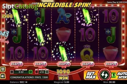 Respin. Gem Riches slot