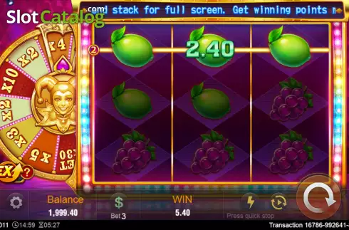 Win screen. Golden Joker (TaDa Gaming) slot