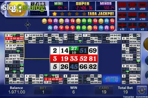 Win screen 2. Jackpot Bingo slot