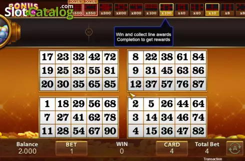 画面2. Bonus Bingo (TaDa Gaming) カジノスロット
