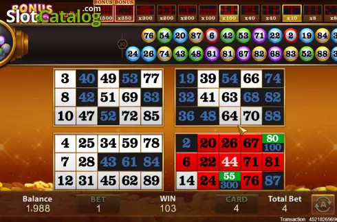 画面3. Bonus Bingo (TaDa Gaming) カジノスロット