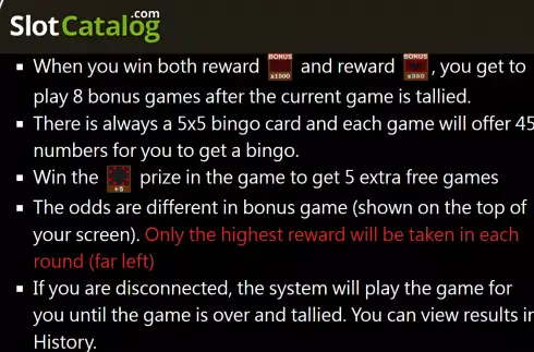 Bildschirm6. Bonus Bingo (TaDa Gaming) slot