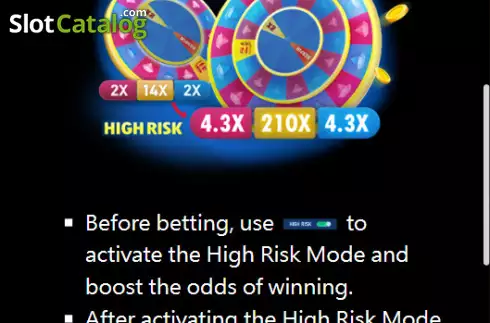 High Risk Mode screen. Wheel (Jili Games) slot
