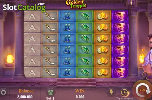 Game screen. Golden Temple (TaDa Gaming) slot