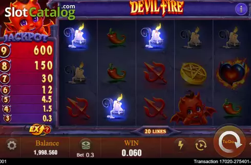 Ekran3. Devil Fire yuvası