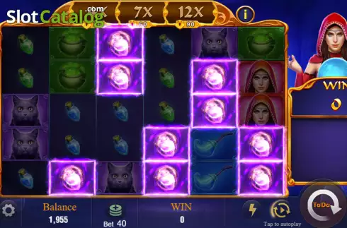 Win screen. Witches Night slot