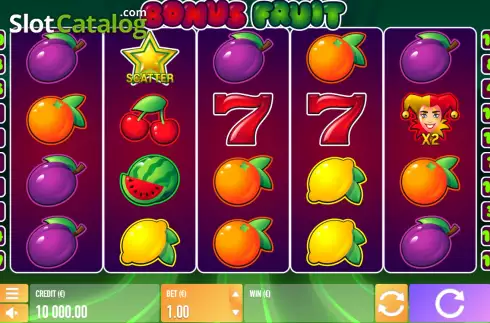 Game screen. Bonus Fruit slot