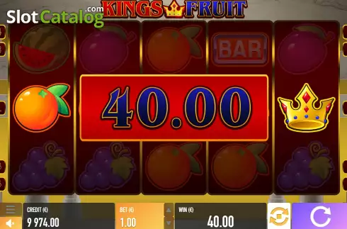 Win Screen 2. Kings Fruit slot