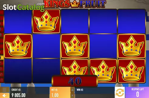 Free Spins Gameplay Screen. Kings Fruit slot