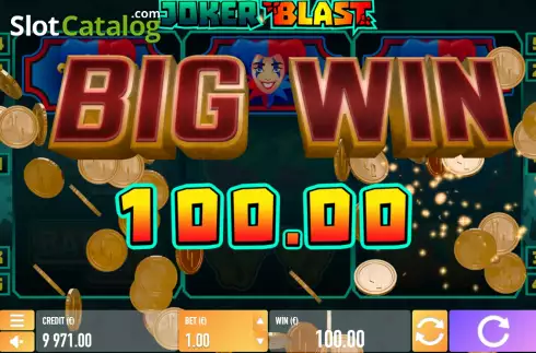 Big Win screen. Joker Blast slot