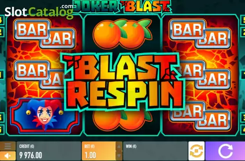 Respin screen. Joker Blast slot