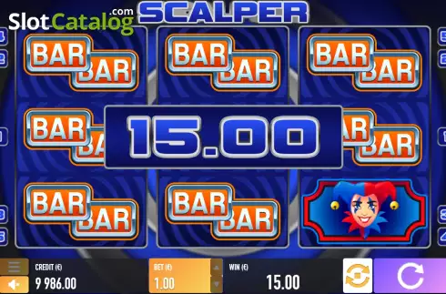 Win Bonus Game screen. Scalper slot