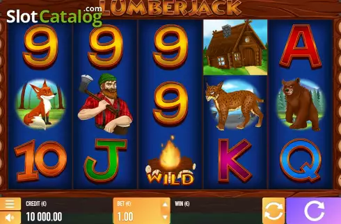 Game Screen. Lumberjack slot