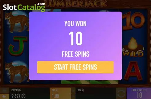 Free Spins Win Screen 2. Lumberjack slot