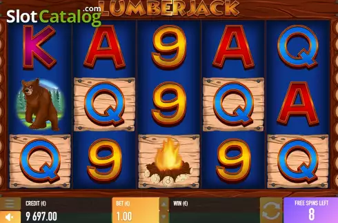 Free Spins Gameplay Screen. Lumberjack slot