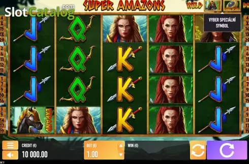 Game screen. Super Amazons slot
