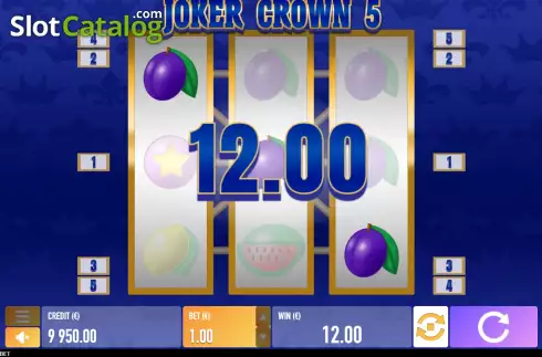 Win screen 2. Joker Crown 5 slot