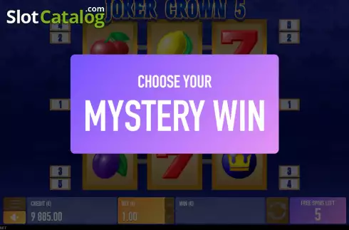 Mystery Symbol Game screen. Joker Crown 5 slot