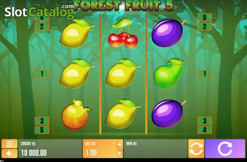 Game screen. Forest Fruit 5 slot