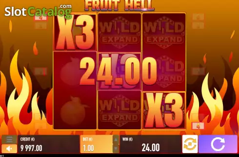 Win screen 3. Fruit Hell slot