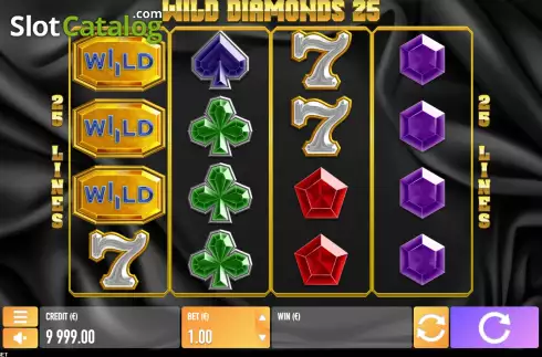 Game screen. Wild Diamonds 25 slot