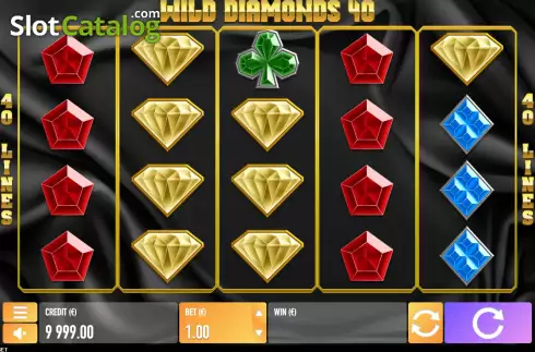 Game screen. Wild Diamonds 40 slot