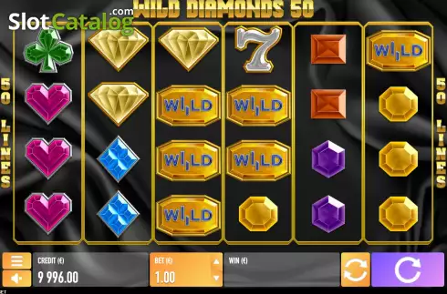 Game screen. Wild Diamonds 50 slot