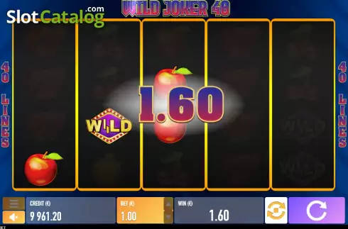 Win screen 2. Wild Joker 40 slot
