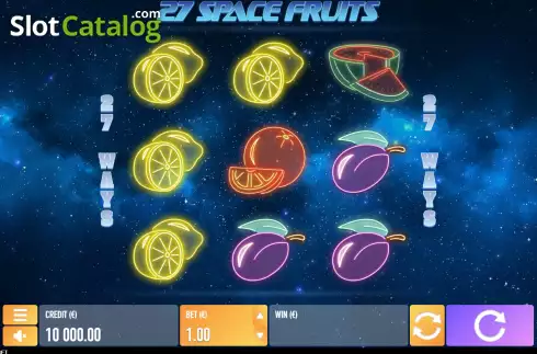 Game screen. 27 Space Fruits slot
