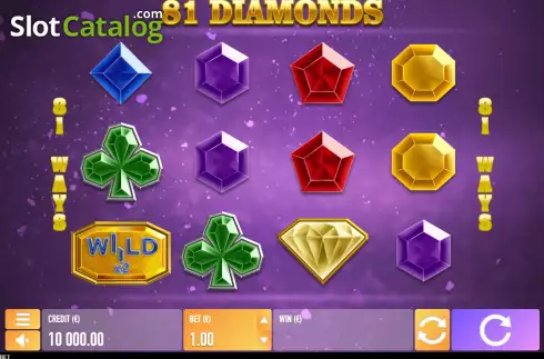 Game screen. 81 Diamonds slot