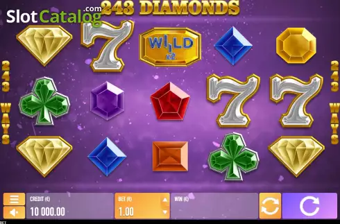 Game screen. 243 Diamonds slot