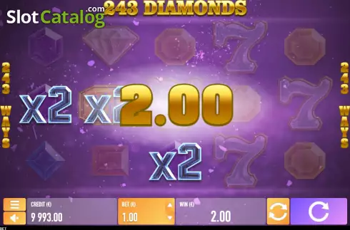 Win screen. 243 Diamonds slot