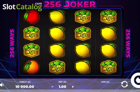 Reel screen. 256 Joker slot