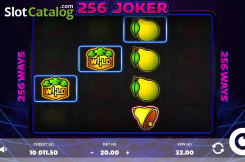 Win screen 2. 256 Joker slot