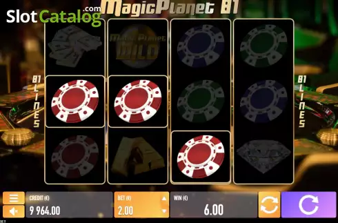 Win screen. 81 Magic Planet slot