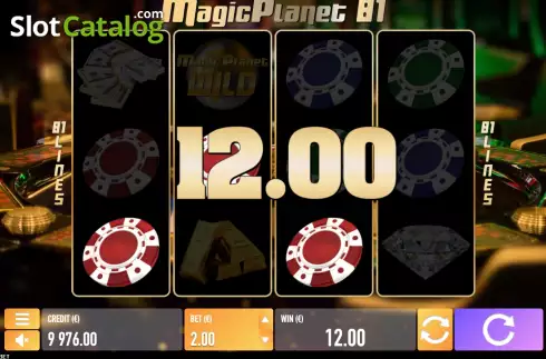 Win screen 2. 81 Magic Planet slot
