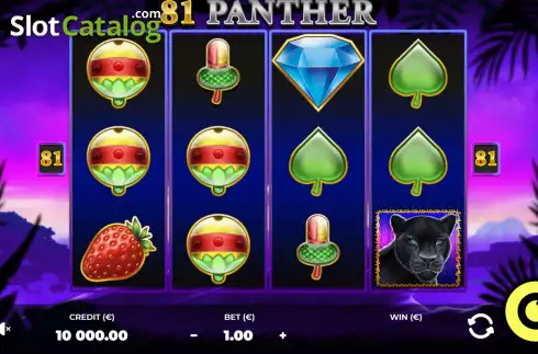 Game screen. 81 Panther slot
