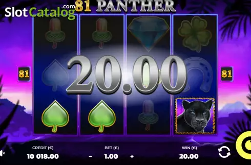 Win screen 2. 81 Panther slot