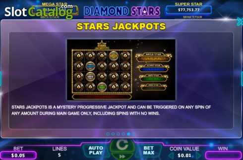 Bildschirm6. Diamond Stars slot
