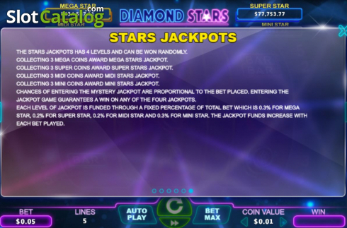 Schermo7. Diamond Stars slot