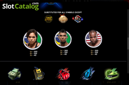 Paytable 1. UFC Main Event slot