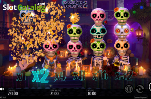Screenshot5. Esqueleto Explosivo 2 slot
