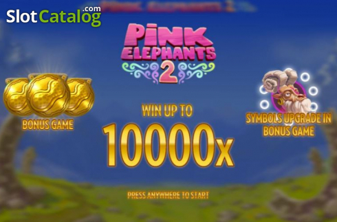 Start Screen. Pink Elephants 2 slot