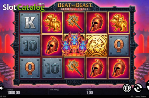 Reel Screen. Beat the Beast Cerberus Inferno slot