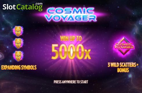 Start Screen. Cosmic Voyager slot